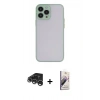 MARSİLYAN™- iPhone 15 Pro Kılıf Ahenk Çizgi Serisi - Siyah Bilvis 3D Mat Cam Ekran Koruyucu + Raze Metal Kamera Lens - GS