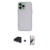 MARSİLYAN™- iPhone 15 Pro Kılıf Ahenk Çizgi Serisi - Siyah Bilvis 3D Mat Cam Ekran Koruyucu + Raze Metal Kamera Lens - LT