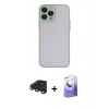 MARSİLYAN™- iPhone 15 Pro Kılıf Ahenk Çizgi Serisi - Siyah Bilvis 5in1 5D Magic Hayalet Cam Ekran Koruyucu + Raze Metal Kamera Lens - LT
