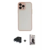 MARSİLYAN™- iPhone 15 Pro Kılıf Ahenk Çizgi Serisi - Siyah Bilvis Hayalet Cam Ekran Koruyucu + Raze Metal Kamera Lens - LT