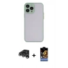 MARSİLYAN™- iPhone 15 Pro Kılıf Ahenk Çizgi Serisi - Siyah Buffer Hayalet Cam Ekran Koruyucu + Raze Metal Kamera Lens - GS