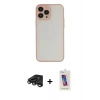 MARSİLYAN™- iPhone 15 Pro Kılıf Ahenk Çizgi Serisi - Siyah Joko 5D Cam + Raze Metal Kamera Lens - TMGI