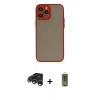 MARSİLYAN™- iPhone 15 Pro Kılıf Ahenk Çizgi Serisi - Siyah Joko Magic 5D Hayalet Cam + Raze Metal Kamera Lens - GS