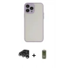 MARSİLYAN™- iPhone 15 Pro Kılıf Ahenk Çizgi Serisi - Siyah Joko Magic 5D Hayalet Cam + Raze Metal Kamera Lens - GS