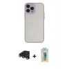 MARSİLYAN™- iPhone 15 Pro Kılıf Ahenk Çizgi Serisi - Siyah Polymer Nano Ekran Koruyucu + Raze Metal Kamera Lens - LT
