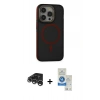 MARSİLYAN™- iPhone 15 Pro Kılıf Ahenk Form Serisi - Şeffaf Royal Nano Ekran Koruyucu + Raze Metal Kamera Lens - GS