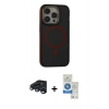 MARSİLYAN™- iPhone 15 Pro Kılıf Ahenk Form Serisi - Şeffaf Royal Nano Ekran Koruyucu + Raze Metal Kamera Lens - LT