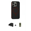MARSİLYAN™- iPhone 15 Pro Kılıf Ahenk Form Serisi - Siyah Joko Magic 5D Hayalet Cam + Raze Metal Kamera Lens - SH