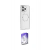 MARSİLYAN™- iPhone 15 Pro Kılıf Ahenk Işık Serisi - Siyah Bilvis 5in1 3D Magic Cam Ekran Koruyucu