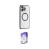 MARSİLYAN™- iPhone 15 Pro Kılıf Ahenk Işık Serisi - Siyah Bilvis 5in1 3D Magic Cam Ekran Koruyucu