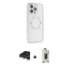 MARSİLYAN™- iPhone 15 Pro Kılıf Ahenk Işık Serisi - Siyah Bilvis Hayalet Cam Ekran Koruyucu + Raze Metal Kamera Lens - GS