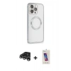 MARSİLYAN™- iPhone 15 Pro Kılıf Ahenk Işık Serisi - Siyah Joko 5D Cam + Raze Metal Kamera Lens - GS