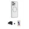 MARSİLYAN™- iPhone 15 Pro Kılıf Ahenk Işık Serisi - Siyah Joko 5D Cam + Raze Metal Kamera Lens - LT
