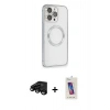 MARSİLYAN™- iPhone 15 Pro Kılıf Ahenk Işık Serisi - Siyah Joko 5D Cam + Raze Metal Kamera Lens - SH