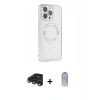 MARSİLYAN™- iPhone 15 Pro Kılıf Ahenk Işık Serisi - Siyah Joko Magic 5D Cam + Raze Metal Kamera Lens - LT