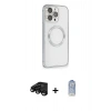 MARSİLYAN™- iPhone 15 Pro Kılıf Ahenk Işık Serisi - Siyah Joko Magic 5D Cam + Raze Metal Kamera Lens - SH