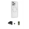 MARSİLYAN™- iPhone 15 Pro Kılıf Ahenk Işık Serisi - Siyah Joko Magic 5D Hayalet Cam + Raze Metal Kamera Lens - GS