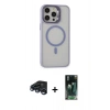 MARSİLYAN™- iPhone 15 Pro Kılıf Ahenk Klasik Özel Seri - Siyah 360 Mat Full Body Arka Koruyucu + Raze Metal Kamera Lens - LT