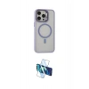 MARSİLYAN™- iPhone 15 Pro Kılıf Ahenk Klasik Özel Seri - Siyah 3D Antistatik Cam Ekran Koruyucu