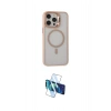 MARSİLYAN™- iPhone 15 Pro Kılıf Ahenk Klasik Özel Seri - Siyah 3D Antistatik Cam Ekran Koruyucu