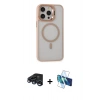 MARSİLYAN™- iPhone 15 Pro Kılıf Ahenk Klasik Özel Seri - Siyah 3D Antistatik Seramik Nano Ekran Koruyucu + Raze Metal Kamera Lens - LT