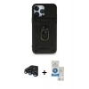 MARSİLYAN™- iPhone 15 Pro Kılıf Ahenk Klasik - Şeffaf Royal Nano Ekran Koruyucu + Raze Metal Kamera Lens - LT