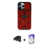 MARSİLYAN™- iPhone 15 Pro Kılıf Ahenk Klasik - Siyah Bilvis 5in1 3D Magic Cam Ekran Koruyucu + Raze Metal Kamera Lens - GS
