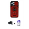 MARSİLYAN™- iPhone 15 Pro Kılıf Ahenk Klasik - Siyah Bilvis 5in1 3D Magic Cam Ekran Koruyucu + Raze Metal Kamera Lens - LT