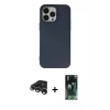 MARSİLYAN™- iPhone 15 Pro Kılıf Ahenk Serisi - Şeffaf 360 Full Body Arka Koruyucu + Raze Metal Kamera Lens - GS