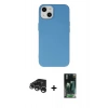 MARSİLYAN™- iPhone 15 Pro Kılıf Ahenk Serisi - Şeffaf 360 Full Body Arka Koruyucu + Raze Metal Kamera Lens - GS