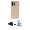 MARSİLYAN™- iPhone 15 Pro Kılıf Ahenk Serisi - Şeffaf Royal Nano Ekran Koruyucu + Raze Metal Kamera Lens - SH