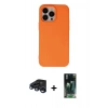 MARSİLYAN™- iPhone 15 Pro Kılıf Ahenk Serisi - Siyah 360 Mat Full Body Arka Koruyucu + Raze Metal Kamera Lens - LT
