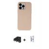 MARSİLYAN™- iPhone 15 Pro Kılıf Ahenk Serisi - Siyah Bilvis 0.18mm Plus Cam Ekran Koruyucu + Raze Metal Kamera Lens - TMGI