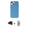 MARSİLYAN™- iPhone 15 Pro Kılıf Ahenk Serisi - Siyah Bilvis 3D Cam Ekran Koruyucu + Raze Metal Kamera Lens - LT