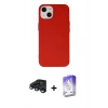 MARSİLYAN™- iPhone 15 Pro Kılıf Ahenk Serisi - Siyah Bilvis 5in1 3D Magic Cam Ekran Koruyucu + Lacivert Raze Metal Kamera Lens