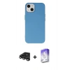 MARSİLYAN™- iPhone 15 Pro Kılıf Ahenk Serisi - Siyah Bilvis 5in1 3D Magic Cam Ekran Koruyucu + Raze Metal Kamera Lens - TMGI