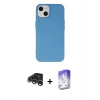 MARSİLYAN™- iPhone 15 Pro Kılıf Ahenk Serisi - Siyah Bilvis 5in1 3D Magic Cam Ekran Koruyucu + Raze Metal Kamera Lens - GS