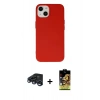 MARSİLYAN™- iPhone 15 Pro Kılıf Ahenk Serisi - Siyah Buffer Cam Ekran Koruyucu + Raze Metal Kamera Lens - LT