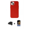 MARSİLYAN™- iPhone 15 Pro Kılıf Ahenk Serisi - Siyah Buffer Hayalet Cam Ekran Koruyucu + Raze Metal Kamera Lens - TMGI