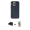 MARSİLYAN™- iPhone 15 Pro Kılıf Ahenk Serisi - Siyah Joko 5D Cam + Raze Metal Kamera Lens - LT