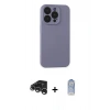 MARSİLYAN™- iPhone 15 Pro Kılıf Ahenk Serisi - Siyah Joko Magic 5D Cam + Gümüş Raze Metal Kamera Lens