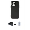 MARSİLYAN™- iPhone 15 Pro Kılıf Ahenk Serisi - Siyah Joko Magic 5D Cam + Raze Metal Kamera Lens - LT