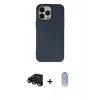 MARSİLYAN™- iPhone 15 Pro Kılıf Ahenk Serisi - Siyah Joko Magic 5D Cam + Raze Metal Kamera Lens - SH