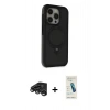 MARSİLYAN™- iPhone 15 Pro Kılıf Ahenk Yansıma Özel Seri - Şeffaf Pasifik Cam Ekran Koruyucu + Raze Metal Kamera Lens - TMGI