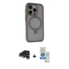 MARSİLYAN™- iPhone 15 Pro Kılıf Ahenk Yansıma Özel Seri - Şeffaf Royal Nano Ekran Koruyucu + Raze Metal Kamera Lens - GS