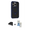 MARSİLYAN™- iPhone 15 Pro Kılıf Ahenk Yansıma Özel Seri - Şeffaf Royal Nano Ekran Koruyucu + Raze Metal Kamera Lens - GS