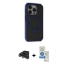 MARSİLYAN™- iPhone 15 Pro Kılıf Ahenk Yansıma Özel Seri - Şeffaf Royal Nano Ekran Koruyucu + Raze Metal Kamera Lens - TMGI