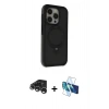 MARSİLYAN™- iPhone 15 Pro Kılıf Ahenk Yansıma Özel Seri - Siyah 3D Antistatik Seramik Nano Ekran Koruyucu + Raze Metal Kamera Lens - GS