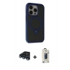 MARSİLYAN™- iPhone 15 Pro Kılıf Ahenk Yansıma Özel Seri - Siyah Bilvis Hayalet Cam Ekran Koruyucu + Raze Metal Kamera Lens - LT