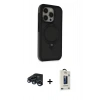 MARSİLYAN™- iPhone 15 Pro Kılıf Ahenk Yansıma Özel Seri - Siyah Bilvis Hayalet Cam Ekran Koruyucu + Raze Metal Kamera Lens - LT